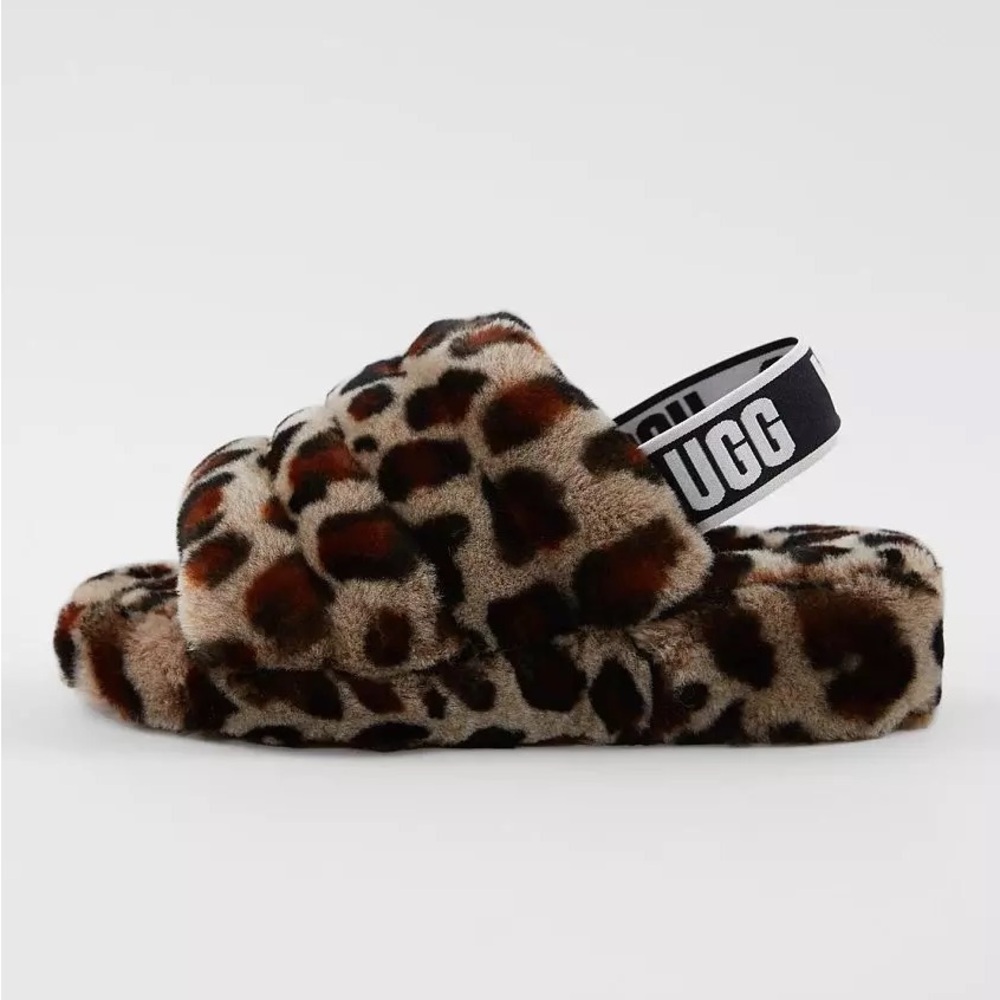 UGG Fluff Yeah Leopard Slides